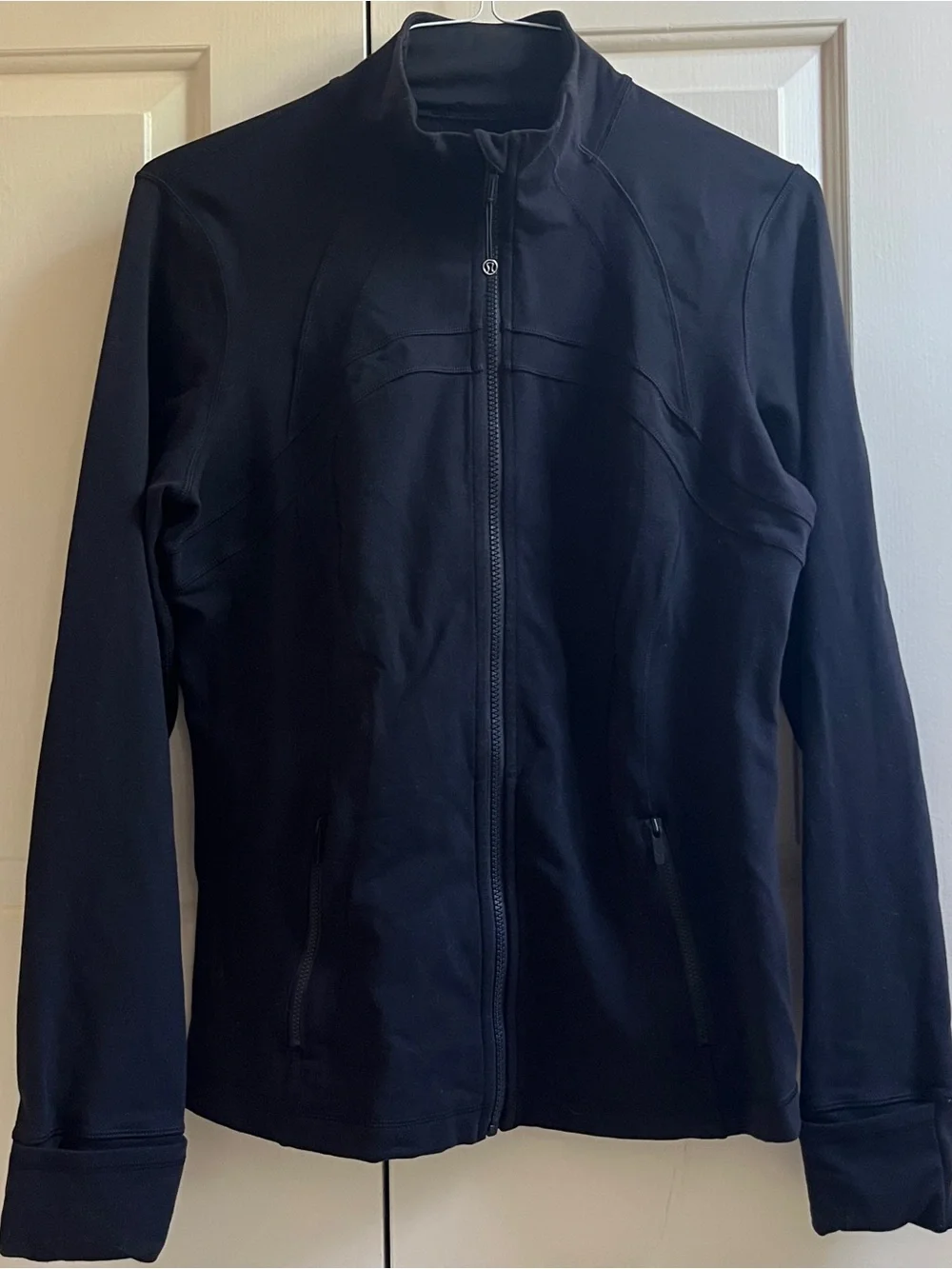 🍒LULULEMON sz 14 Classic DEFINE JACKET SOLID BLACK *LUON (W3GQ6S) - Picture 1 of 4